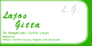 lajos gitta business card
